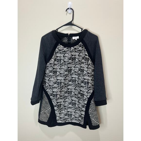 Anthropologie Harlyn Sz S Adelaide Pullover Sweater Black Gray - Nice - Picture 1 of 6